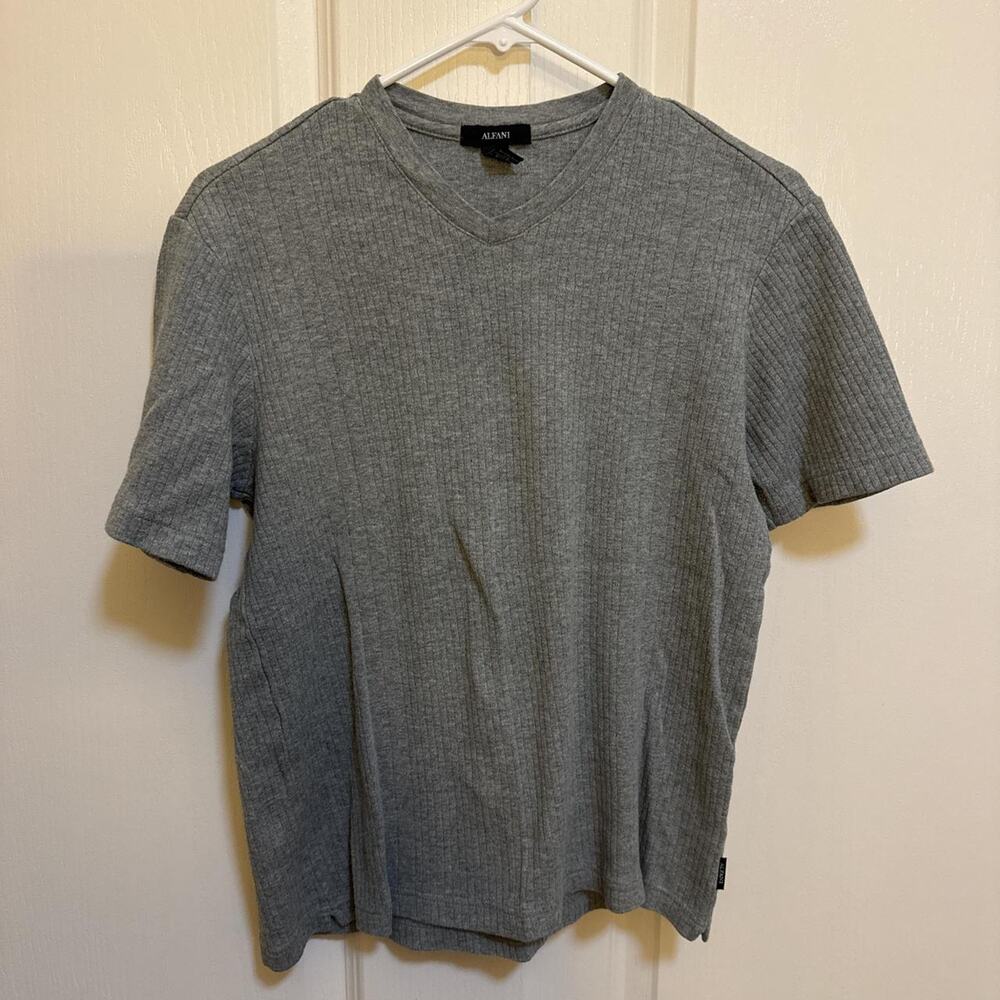 Men's Alfani Grey Short Sleeve Shirt size S